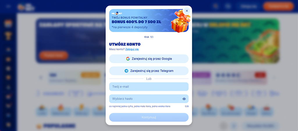 Proces Założenia Konta Gracza w Kasynie Online Mr Bet