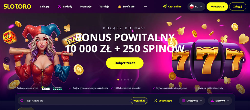 Slotoro Kasyno, online casino, kasyno pl