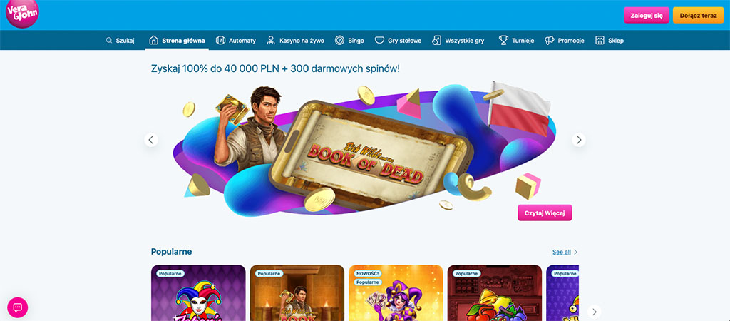 Centrum Gier Vera&John Kasyno, online casino