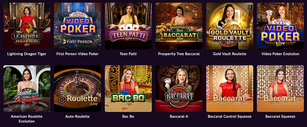 Kasyno na żywo, gry stołowe, Fireball Casino, poker, ruletka