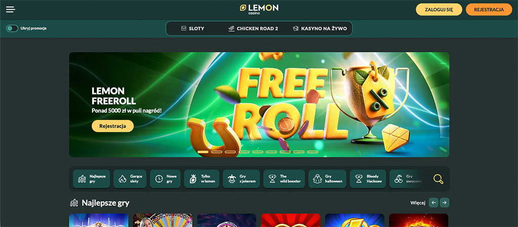 Lemon Casino, online casino, kasyna Polska i gry hazardowe