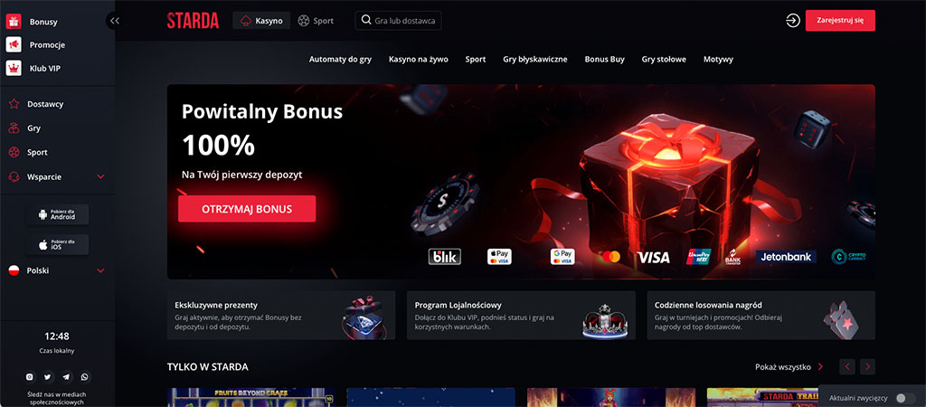 Dodatkowe Bonusy, Kasynie Starda Casino