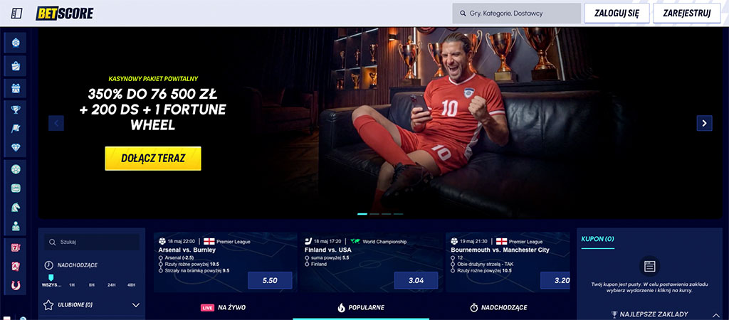 BetScore i Rekordowy Bonus Powitalny
